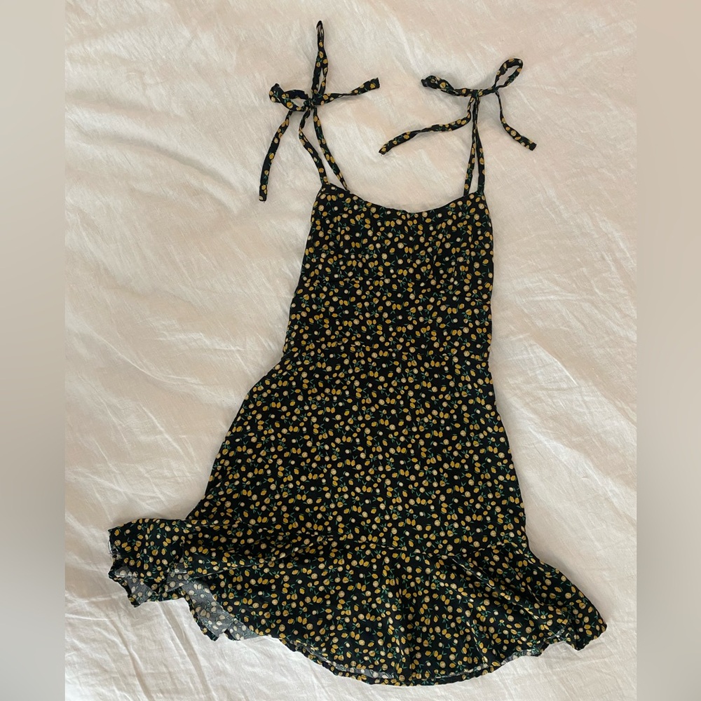 Lemon print mini sundress size small